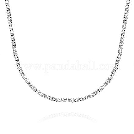 Unisex 316L Surgical Stainless Steel Rolo Chain Necklaces NJEW-BB02009-18-1