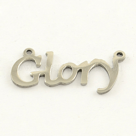 Fashionable Stainless Steel Word Charms STAS-R059-20-1