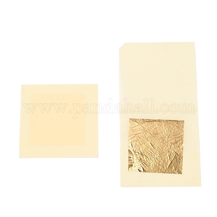 Véritables feuilles de feuille d'or 24 carat DIY-WH0343-28-1