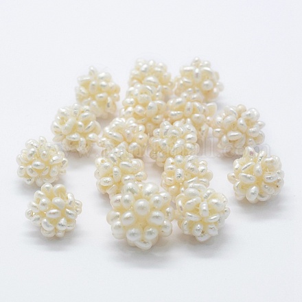 Natur kultivierten Süßwasser Perlen X-PEAR-P056-027B-1