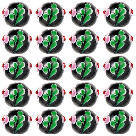 20 pz perline irregolari in vetro soffiato fatte a mano LAMP-SZ0001-52C-1
