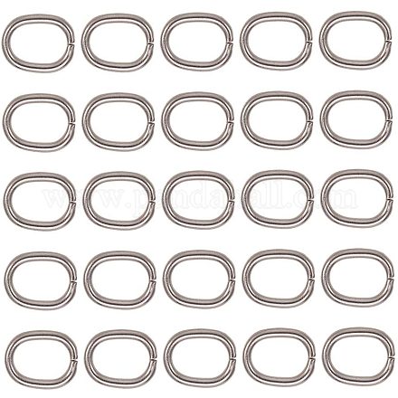 PH PandaHall 1 Bag About 40Pcs 304 Stainless Steel Close but Unsoldered Oval Jump Rings Wire 13-Gauge STAS-PH0005-08-1