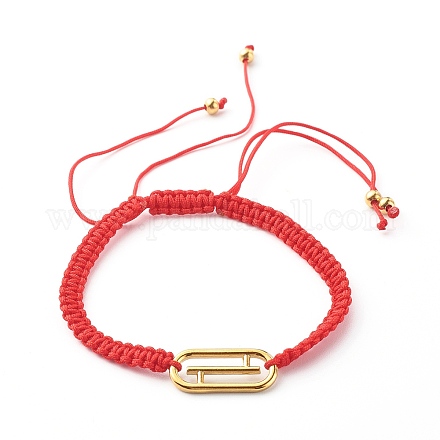 Bracelets de perles de nylon tressés réglables BJEW-JB06482-01-1