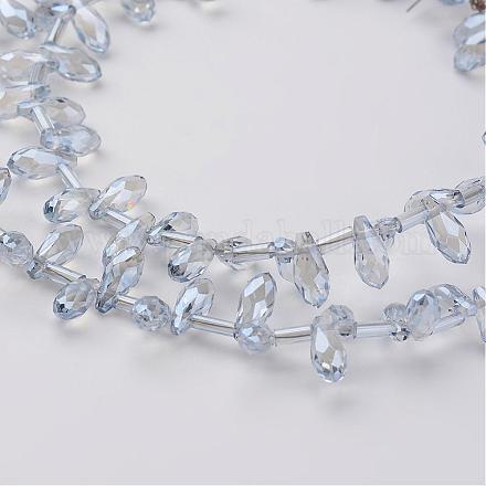 Chapelets de perles en verre électroplaqué EGLA-G004-PL01-1