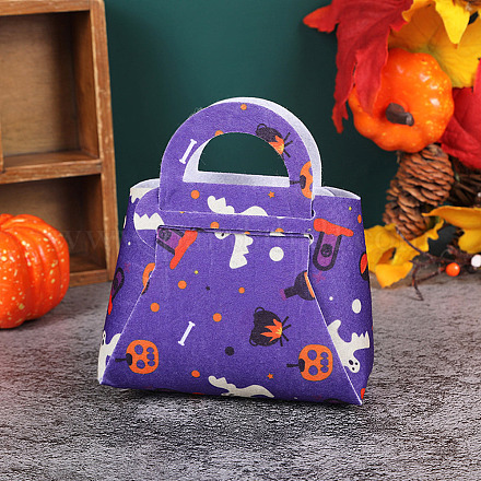 Bolsas de regalo de tela no tejida con tema de halloween con asa ABAG-G014-01A-1