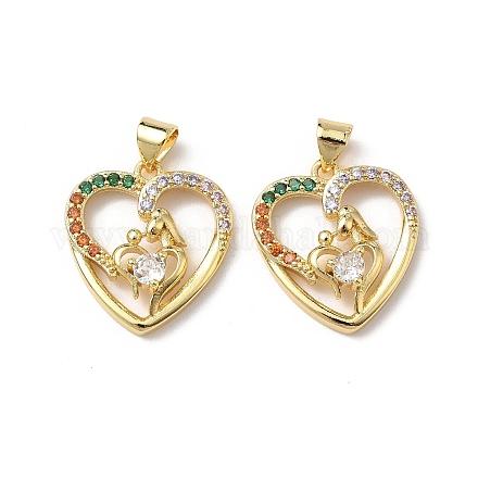 Латунные микро проложить кубического циркония подвески KK-L243-14G-05-1