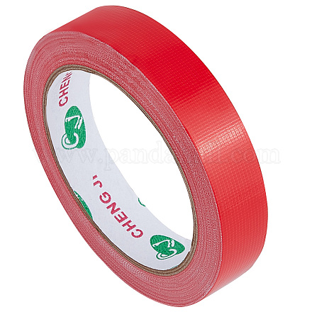 GORGECRAFT 3/4 Inch x 65.6ft Bookbinding Repair Tape Red Fabric Tape Adhesive Duct Tape Safe Cloth Library Book Seam Sealing Craft Tape for Bookbinders Hinging Sofa Cord Cable Webbing Repair AJEW-WH0136-54A-01-1