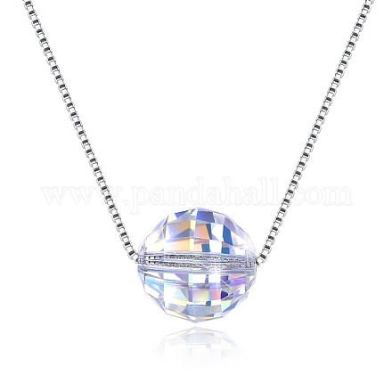 925 подвесные стерлингового серебра ожерелья NJEW-BB32726-1