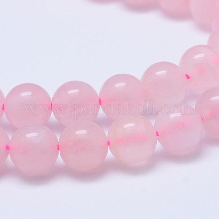 Madagascar naturel rose de perles de quartz Strads G-D654-6mm-1