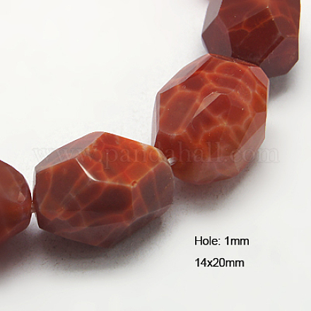 Natural Fire Crackle Agate Beads Strands G-G249-14x20mm-01-1