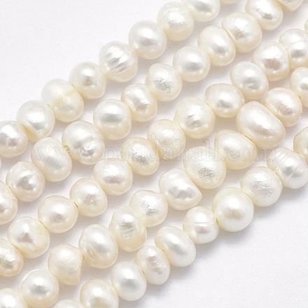 Hebras de perlas de agua dulce cultivadas naturales X-PEAR-F007-61-1