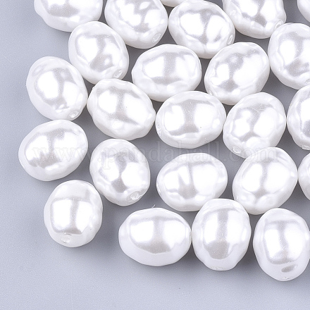 Cuentas de perlas de imitación de plástico abs ecológico OACR-T012-08-1