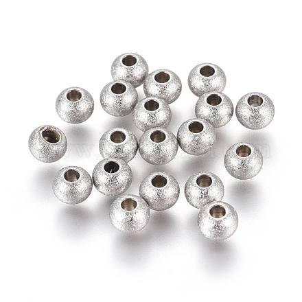 Perles texturées en 201 acier inoxydable STAS-F222-029-A-1