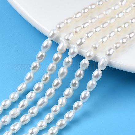 Fili di perle di perle d'acqua dolce coltivate naturali PEAR-N012-03G-1