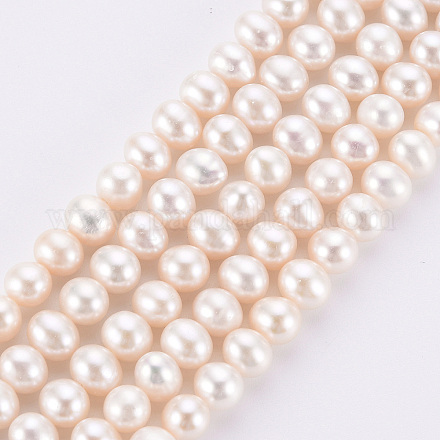Natural Cultured Freshwater Pearl Beads Strands PEAR-E004-44-1