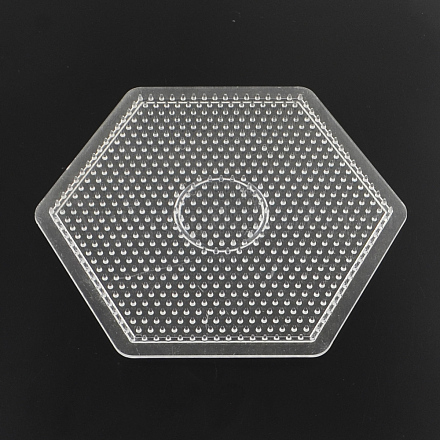 Hexagon ABC Plastic Pegboards used for 5x5mm DIY Fuse Beads X-DIY-Q009-53-1