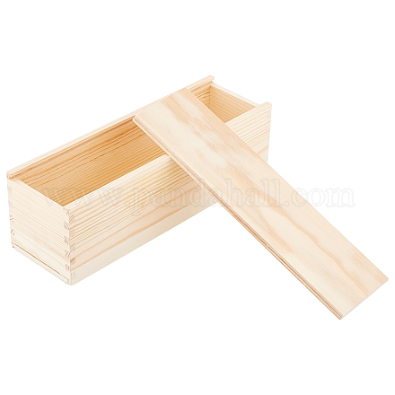 木製の箱  ダブルスラストカバー  せっけん作り  長方形  バリーウッド  283x89x89mm  内側のサイズ：270x74mm。 DIY-WH0181-33-1