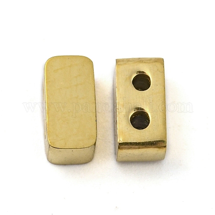 イオンプレーティング（ip）304ステンレス鋼マルチ連リンク  長方形  ゴールドカラー  4x8x4mm  穴：1.4mm STAS-Q319-03A-G-1