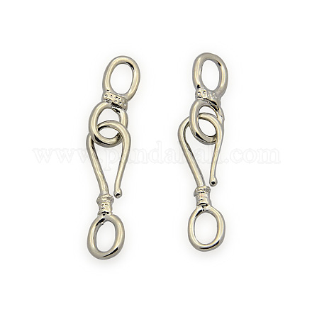 Brass Infinity Hook and S-Hook Clasps KK-J185-16P-1