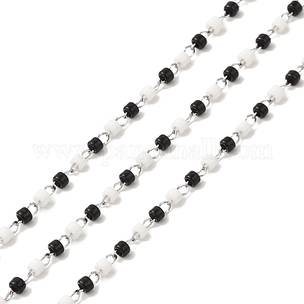Chaînes perlées de colonne de graines de verre CHS-B004-05P-1