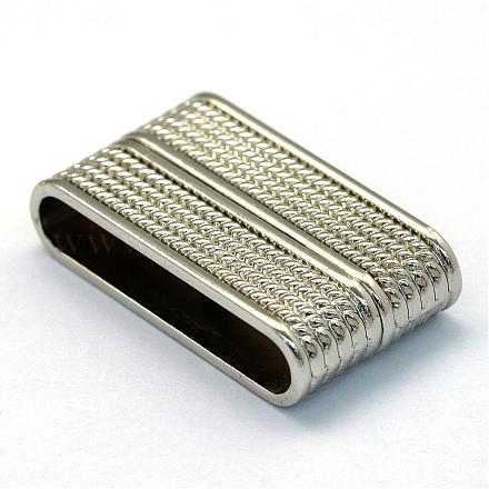 Rectangle Alloy Magnetic Clasps PALLOY-Q312-05-1