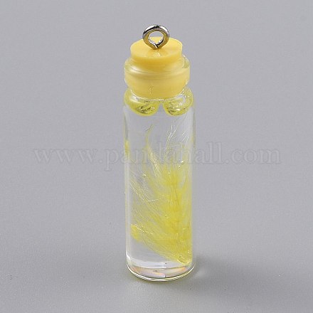 Decoraciones colgantes de botella de vidrio transparente EGLA-B002-01A-1