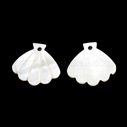 Pendenti shell bianco naturale SSHEL-K028-01-1