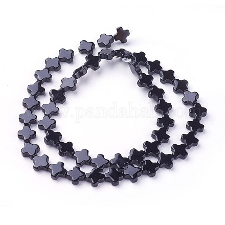 Brins de perles d'onyx noir naturel G-F619-40-1