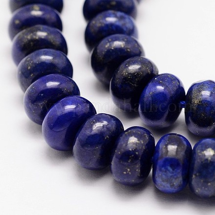 Perles rondelles naturelles teintées lapis lazuli G-K080-L7.5-8mm-1