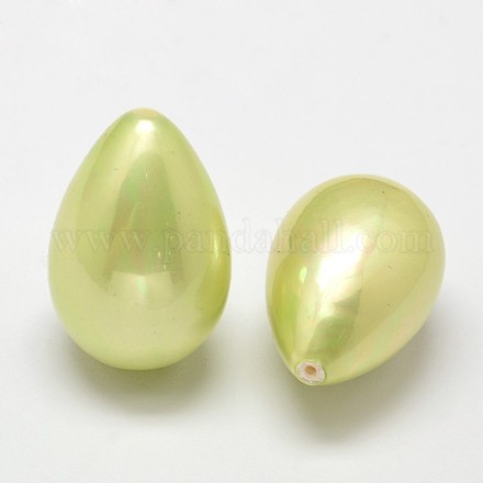 Half Drilled Teardrop Shell Pearl Beads BSHE-M005-07D-1