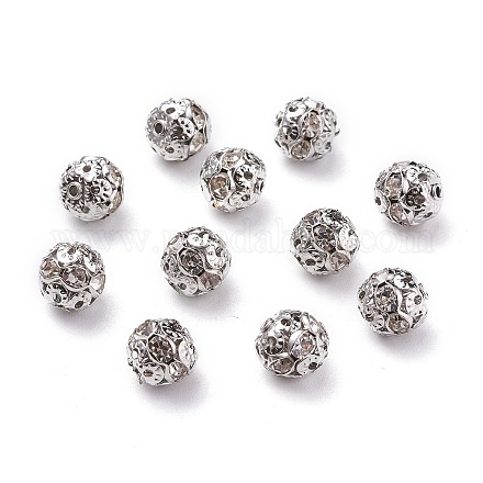 Abalorios de Diamante de imitación de latón X-RB-A011-8mm-01P-1