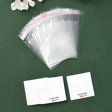 30 tarjeta de presentación de pendientes de papel cuadrado. EDIS-YW0001-06B-1