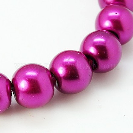Chapelets de perles en verre nacré HY-3D-B35-1