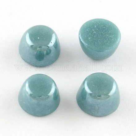 Pearlized Plated Opaque Glass Cabochons PORC-R099-22-1