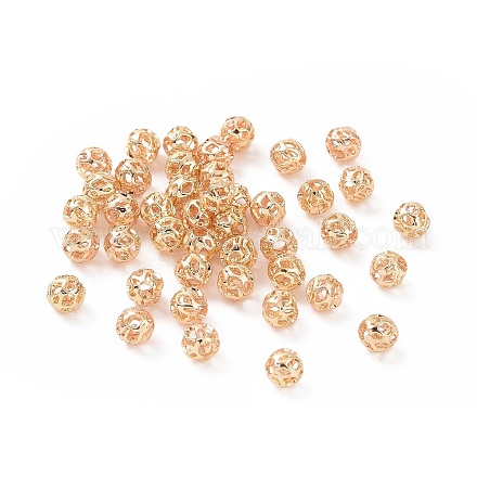 Perles creuses en laiton  KK-E046-04B-G-1