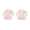 Transparent Acrylic Beads, Rose, Bisque, 17.5x18x6.5mm, Hole: 1.6mm
