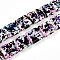 Synthetic Turquoise Beads Strands, Spray Painted, Square, Violet, 20x20x6.5mm, Hole: 1mm, about 20pcs/strand, 15.63''(39.7cm)