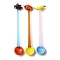 Handmade Glass Fruits Spoons, Kitchen Tableware, Mixed Shapes, 137~146x26.5~35x15~16.5mm