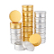 PH PandaHall 20pcs Aluminium Tin Cans 5 oz Empty Candle Tins with Screw Lid Large Metal Tea Storage Case Jars Storage Containers for Cosmetic, Candles, Candy, Party Favors, Travel (Platinum & Golden)