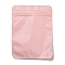 Plastic Packaging Zip Lock Bags, Top Self Seal Pouches, Rectangle, Pink, 12x9x0.15cm, Unilateral Thickness: 2.5 Mil(0.065mm)