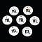 Natural Freshwater Shell Charms, Flat Round with Twelve Constellations, Hollow, Scorpio, 12x1.5mm, Hole: 0.9mm