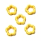 Flower Hollow Glazed Porcelain Bead Frame, Floral Ceramic Beads, Gold, 15.5x16x5mm, Hole: 2.5mm