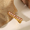 Stainless Steel Alligator Hair Clip with Cubic Zirconia, Hair Accessory for Women Girls, Rectangle, 36x7mm