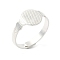 Adjustable Brass Pad Ring Setting, Blank Flat Round Ring Base Trays, Rack Plating, Long-Lasting Plated, Lead Free & Cadmium Free, Flat Round, 925 Sterling Silver Plated, Tray: 10mm, 3mm, Inner Diameter: 18mm