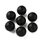 Food Grade Eco-Friendly Silicone Focal Beads, Round, Black, 15mm, Hole: 2mm