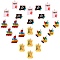 Resin Pendants, with Platinum Plated Iron Loops, Mixed Shapes, Mixed Color, 25pcs/box