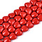 Synthetic Turquoise Beads Strands, Dyed, Heart, Crimson, 7.5~8x8~8.5x4.5~5mm, Hole: 1mm, about 51~52pcs/strand, 14.96~15.16 inch(38~38.5cm)