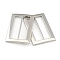 Alloy Belt Buckles, Tri-Glide Adjuster Buckles, Rectangle, Platinum, 25mm