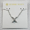 Brass Initial Pendant Necklaces for Women, Platinum, Letter X, 15.75 inch(40cm)