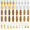 Plastic Dreadlocks Braiding Beads & Aluminum Hair Braid Dreadlock Beads, for Hair Styling, with Alloy/Shell Pendants & Plated Aluminum Hair Coil Cuffs, Mixed Shape, Mixed Color, 145pcs/bag